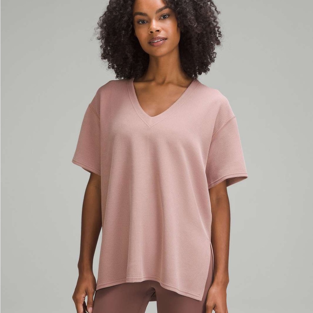 Lululemon Softstreme Ribbed Oversized V Neck